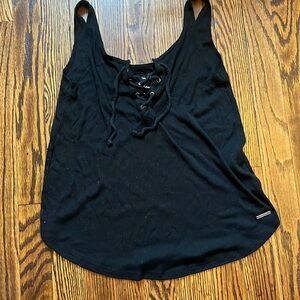 Abercrombie & Fitch black lace up tank top XS